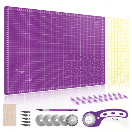 Covorașe de tăiere cu autovindecare - Kit taiere si feliere, dimensiune 60 x 45 cm TEXI CRAFT MOV