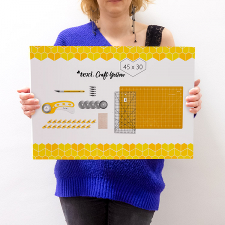 Trusa de taiere si feliere, dimensiune 45 x 30 cm TEXI CRAFT GALBEN [1]