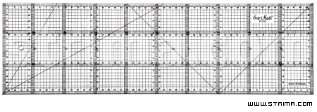Centimetre, rulete, rigle, florare - Rigla de matlasare, 150x500 mm, scara metrica, neagra