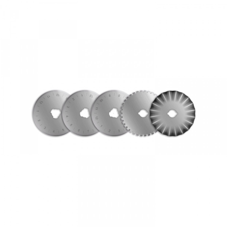 Cutter rotativ 45mm, violet, cu 5 lame de rezerva TEXI 4106 [1]