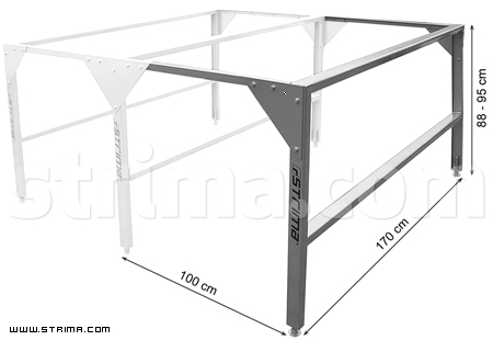 Mese de spanuit - croit - Baza masa de taiere, latime modul 1,7m cu elemente de asamblare 40030