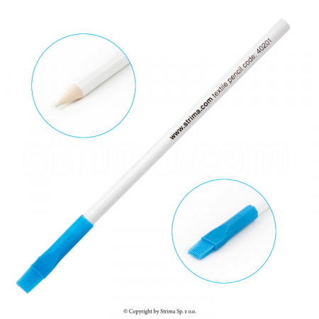 Creta, creioane, pixuri - Creion STRIMA pentru stofe, culoare alb 40201