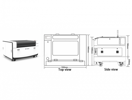 Laser de taiat si gravat cu tub Co2, putere 130W SF1390i [2]
