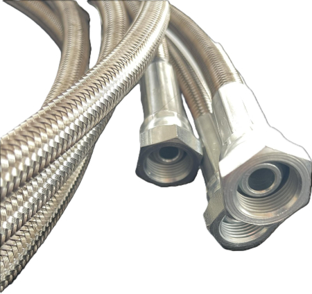 Piese de schimb si accesorii - Steam Hose ALL DN12 L2000MM 1/2" - PTFE metal casing