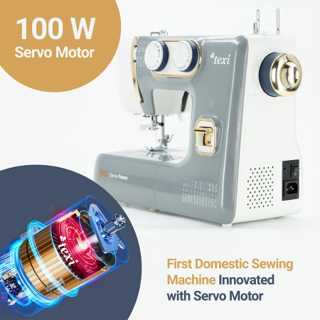 Automatic multifunctional sewing machine, 24 sewing programmes TEXI GOLD [1]
