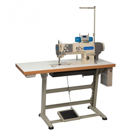 Masini pentru piele si materiale groase - Masina de cusut cu 1 ac, triplu transport si functii automate Garudan GF-1130-448 MH/L34