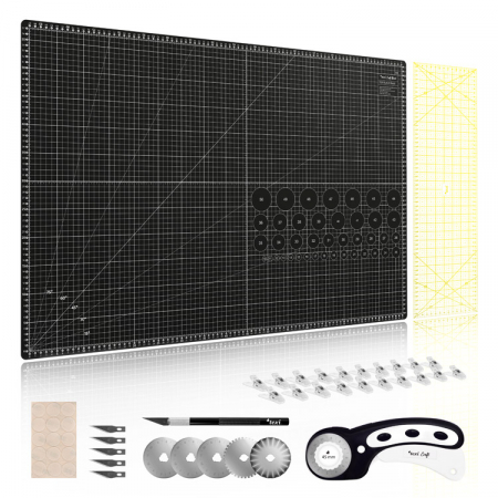 Covorașe de tăiere cu autovindecare - Kit de taiere si feliere, dimensiune  TEXI CRAFT BLACK 90X60