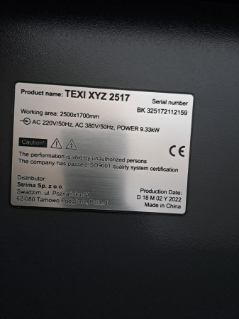 TEXI XYZ 2517 Cutter automat pentru un singur strat de material, latime de taiere 170 cm [3]
