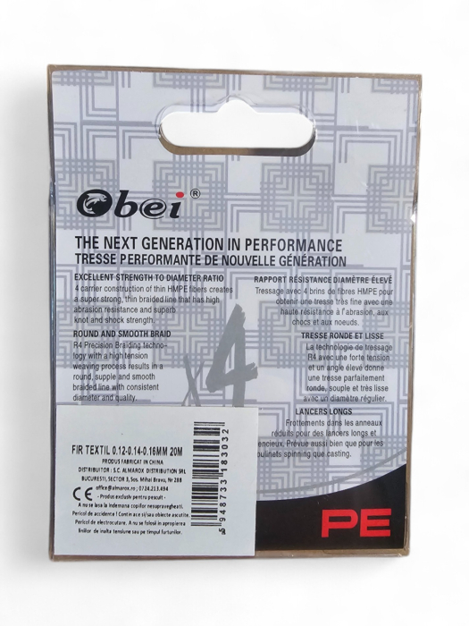 Fir Textil Pescuit , Rola 20 m, Diametru 0.14 mm [3]