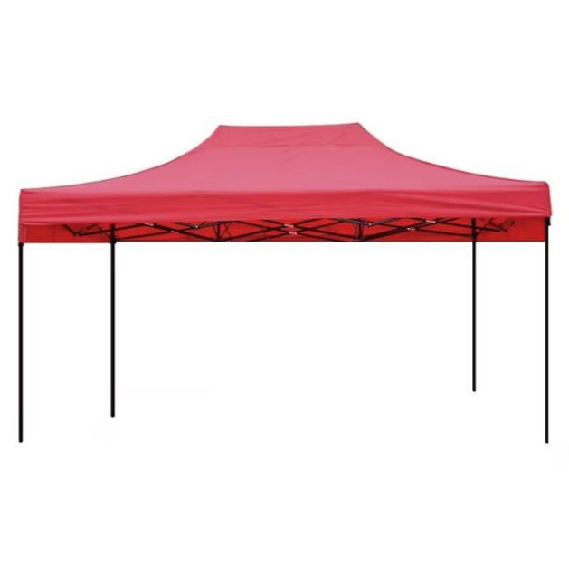 Foisor de gradina cu cadru metalic 3x4, 5 m pliabil Rosu [1]