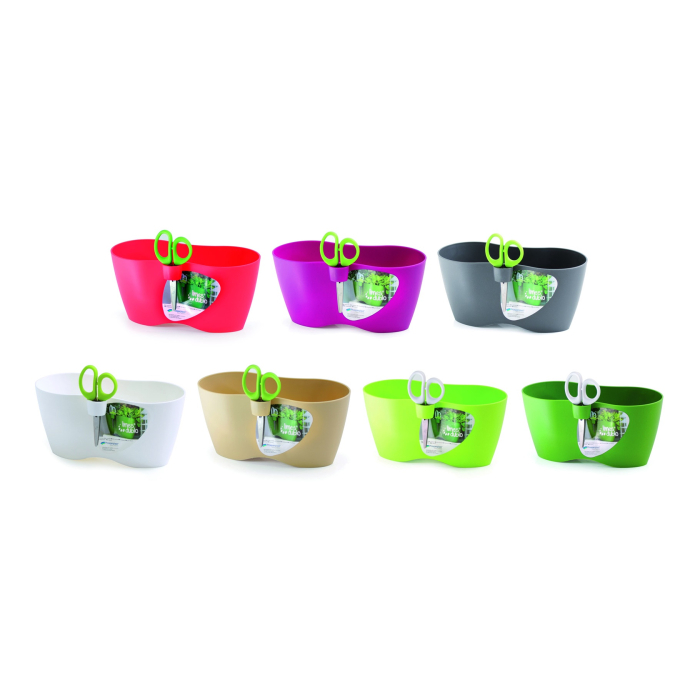 Ghiveci cu foarfeca, Prosperplast, Plastic, 12 x 25 x 12 cm, Fucsia [3]