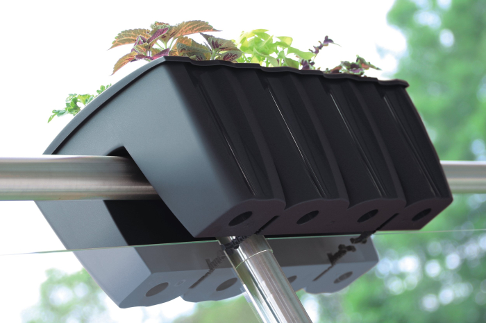 Ghiveci ProsperPlast, Crown, 39.3x27.8x20.1 cm, 12 l, antracit [2]