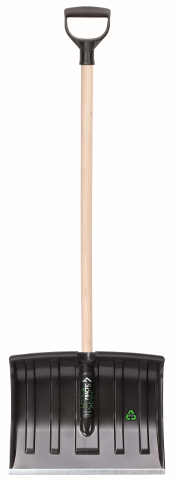 Lopata Zapada PRACTIC din Plastic cu Buza Aluminiu + Coada Lemn, 370 X 300 X 1200-1300 MM  , Polonia [1]