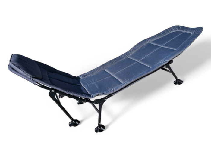 Pat si Sezlong Plianbil Almarox, Albastru Gri, 30-32x205x65cm, greutate maxima 130kg, saltea confortabila [3]