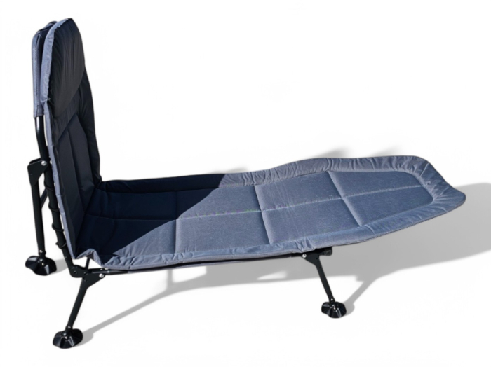 Pat si Sezlong Plianbil Almarox, Albastru Gri, 30-32x205x65cm, greutate maxima 130kg, saltea confortabila [5]