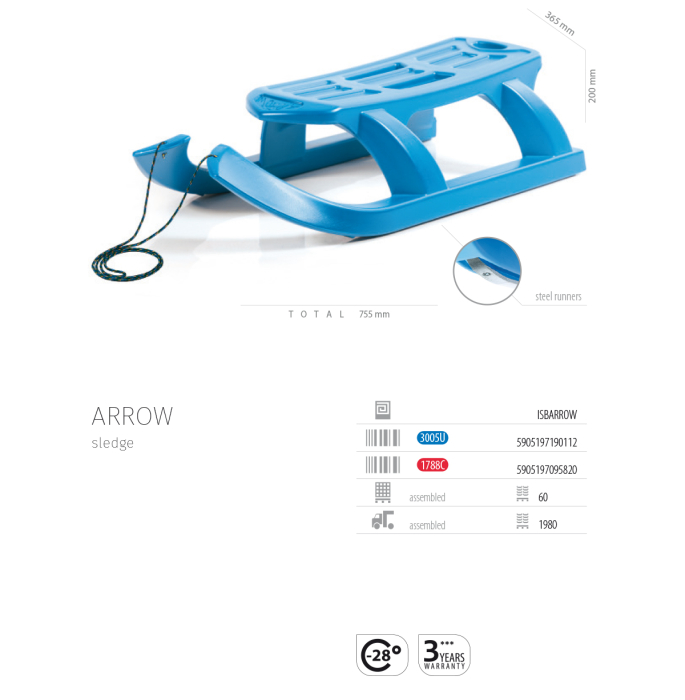 Sanie Copii Arrow Rosu [5]