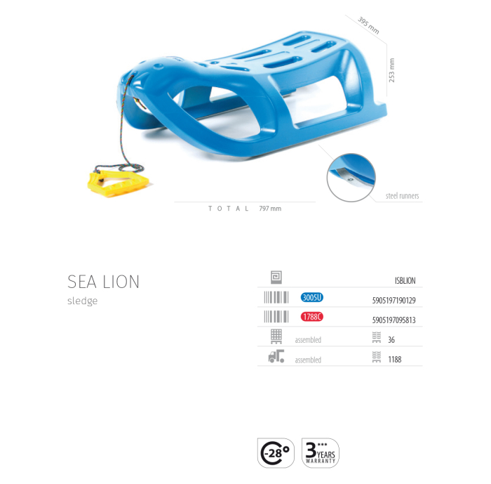 Sanie Copii SeaLion Rosie [2]