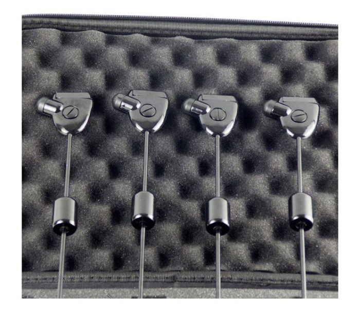 Set 4 Swingere Almarox Black, cu penar pentru transport, greutate reglabila, iluminare led in culori diferite, mufa jack [10]