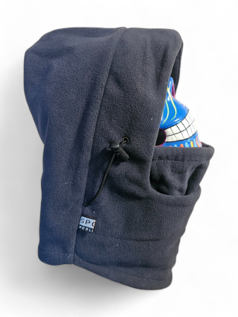 Cagula Unisex, Fleece Polar, Gri, Marime Universala [3]