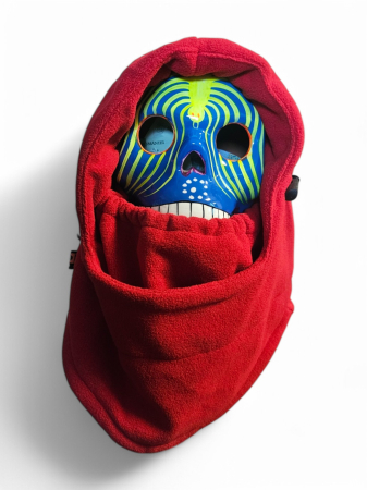 Cagula Unisex, Fleece Polar, Rosu, Marime Universala [5]