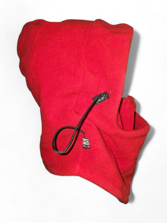 Cagula Unisex, Fleece Polar, Rosu, Marime Universala [2]