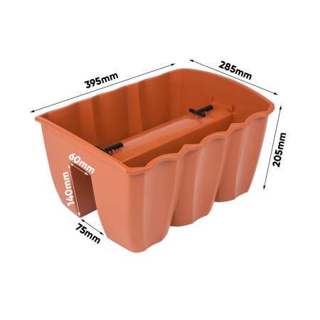 Ghiveci Balustrada Crown DCRO400 Teracota/Maro [1]