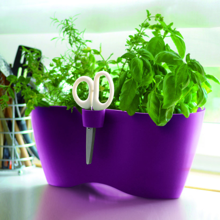 GRADINA - Ghiveci cu foarfeca, Prosperplast, Plastic, 12 x 25 x 12 cm, Fucsia