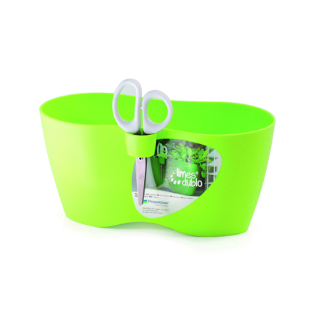 GRADINA - Ghiveci de flori cu foarfeca, Prosperplast, Verde