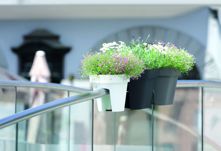 Ghiveci pentru balustrada, Prosperplast, 16.5 cm, Gri [1]