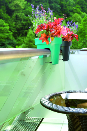 Ghiveci pentru balustrada, Prosperplast, 16.5 cm, Maro [1]