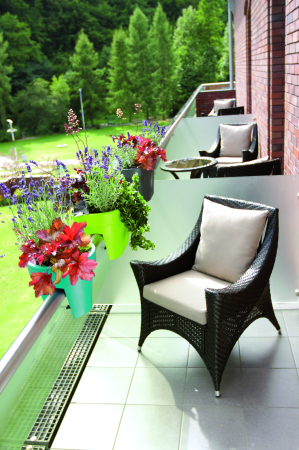 Ghiveci pentru balustrada, Prosperplast, 16.5 cm, Maro [2]