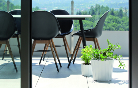 Ghiveci rotund, Prosperplast, Plastic, 15x16.5cm, Maro [2]