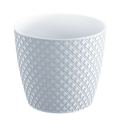 Ghiveci rotund, Prosperplast, Plastic, 19.3x21.8cm, Alb [0]