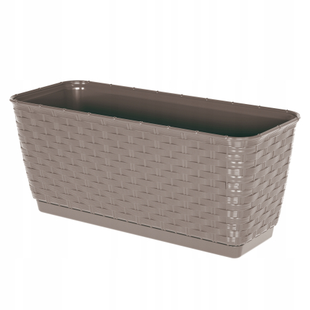 Ghivece si suporturi - Jardiniera, Prosperplast, Plastic, 38.5x15.5x14cm, Maro