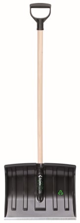 LOPETI PENTRU ZAPADA - Lopata Zapada PRACTIC din Plastic cu Buza Aluminiu + Coada Lemn, 370 X 300 X 1200-1300 MM  , Polonia