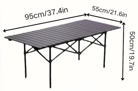 Masa Pliabila Almarox 95x55x50 cm pentru Camping/Pescuit, Ultra Usoara, cu Husa de Transport [7]