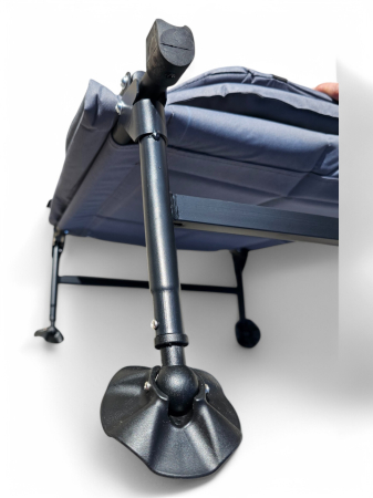 Pat si Sezlong Plianbil Almarox, Albastru Gri, 30-32x205x65cm, greutate maxima 130kg, saltea confortabila [6]