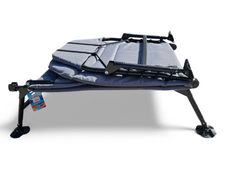 Pat si Sezlong Plianbil Almarox, Albastru Gri, 30-32x205x65cm, greutate maxima 130kg, saltea confortabila [5]