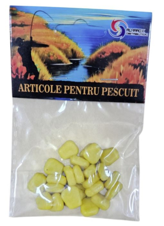 PESCUIT - Plic Porumb Flotant Almarox, galben, set 15-25 buc