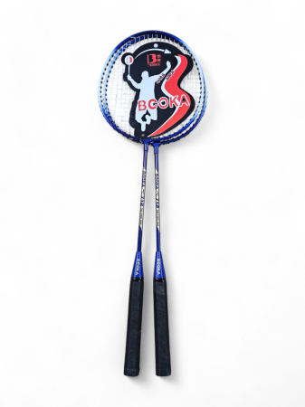 Set 2 Rachete Badminton cu Fluturas si Husa, Albastru [1]