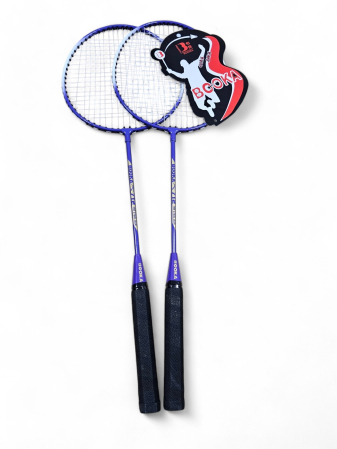 Set 2 Rachete Badminton cu Fluturas si Husa, Mov [1]