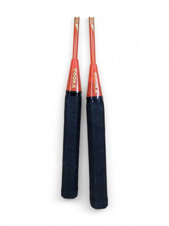 Set 2 Rachete Badminton cu Fluturas si Husa, Portocaliu [3]