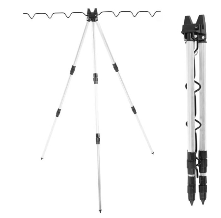 Trepied pentru feeder sau lansete, cu 4 posturi din aluminiu [6]