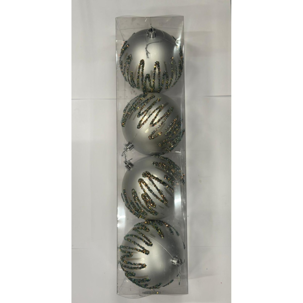 Globuri Craciun Din Plastic 10cm  4/set [1]