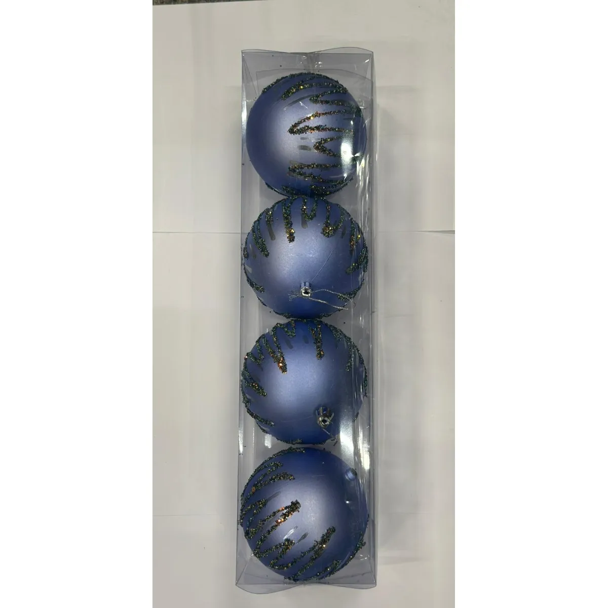 Globuri Craciun Din Plastic 10cm  4/set [1]