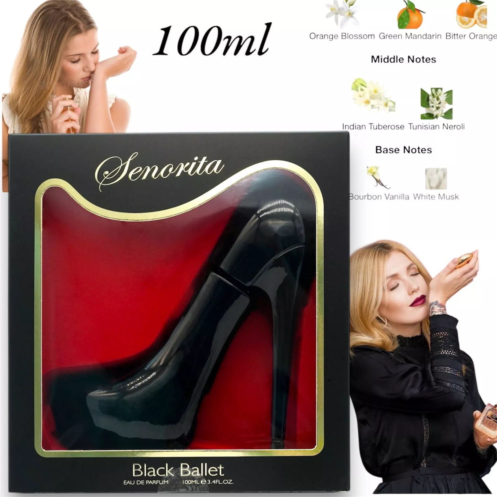 Apa de Parfum, Pentru Femei, Senorita, Black Ballet, 100 ml, inspirat de Carolina Herrera -Good Girl [2]