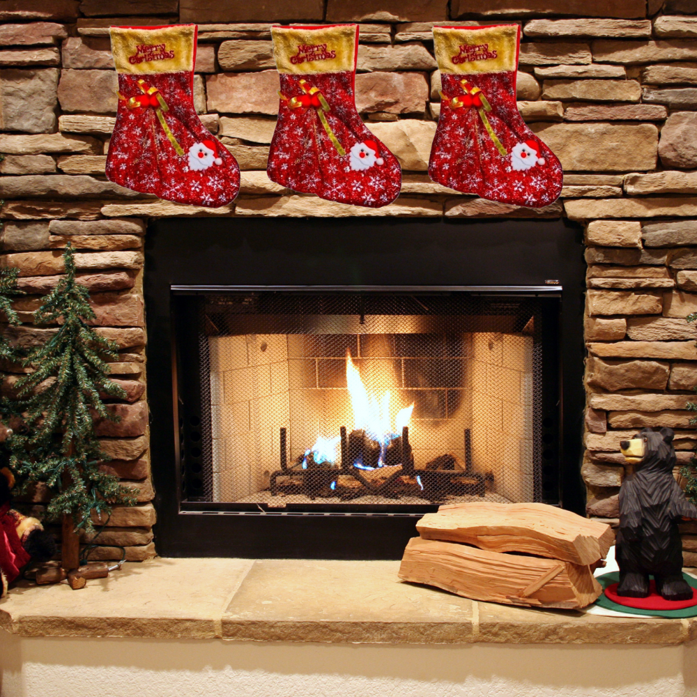 Ciorap Decorativ cu Blanita de Craciun, 25 x 40 cm [3]