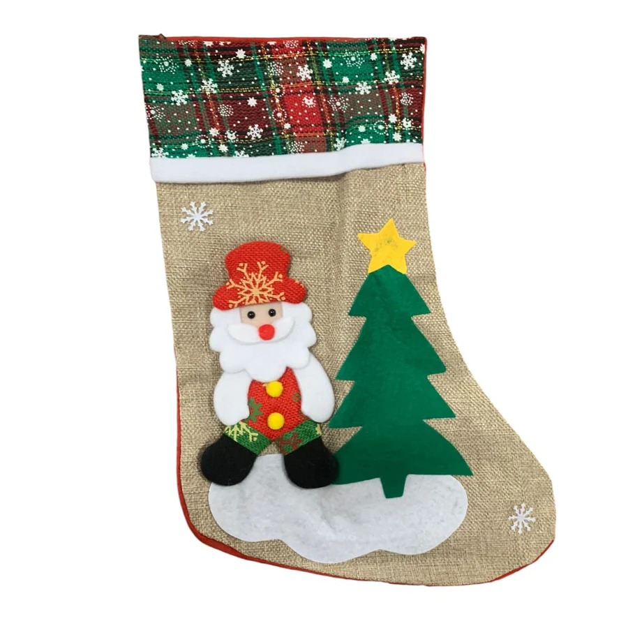 Decoratiune Craciun, Ciorap cu Model 3D, 18 x 35 cm [1]