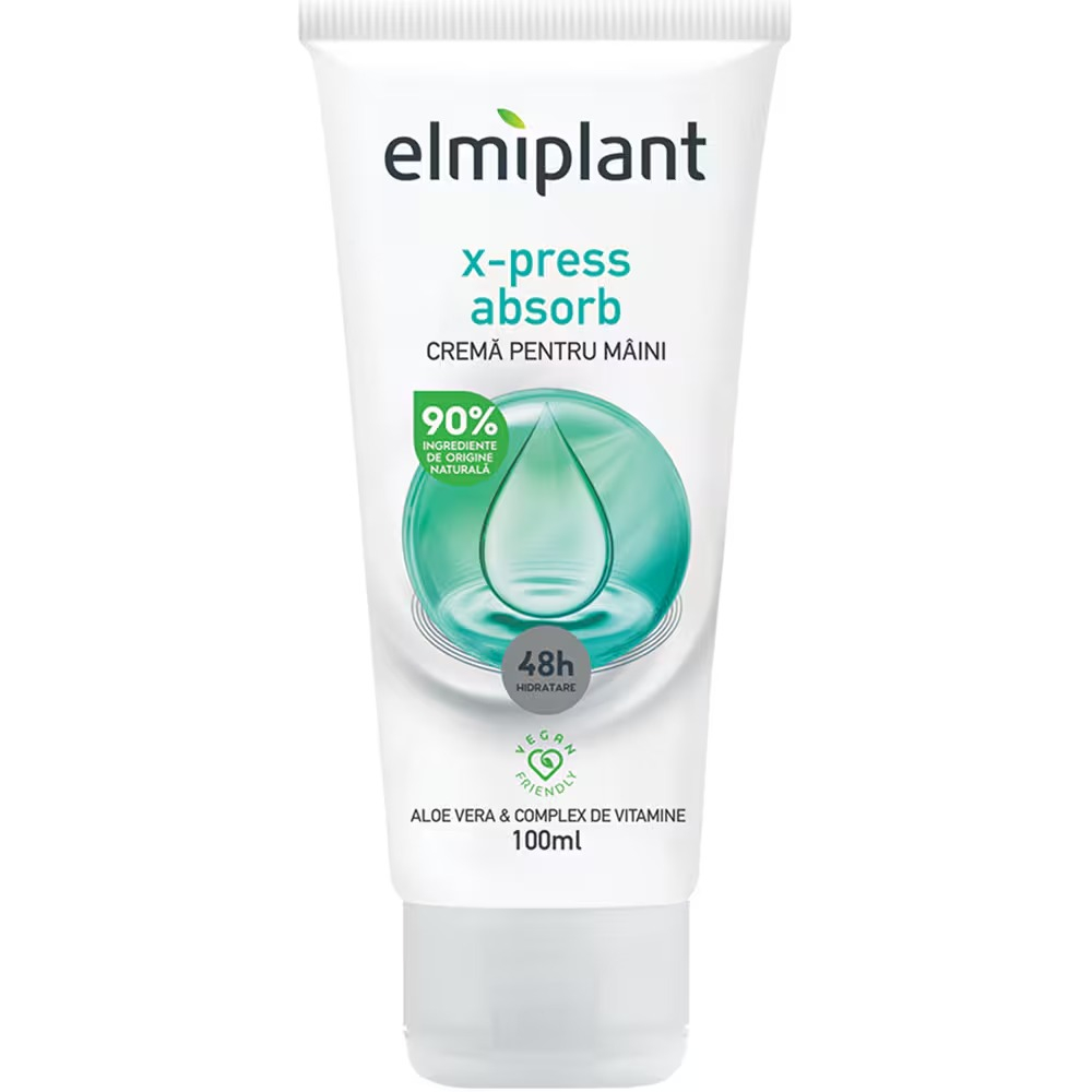 Crema de Maini, Elmiplant, X Press, Absorb, Aloe Vera si Complex de Vitamine, 100 ml [1]