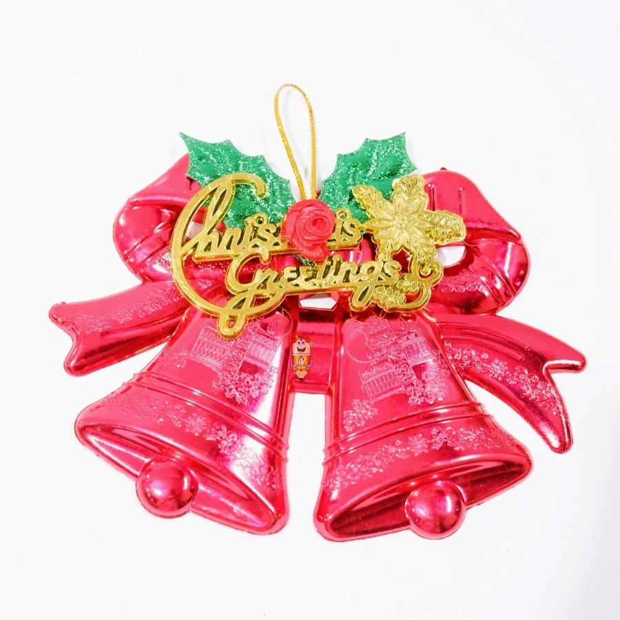 Decoratiune Craciun, Clopotei Rosii, 10 x 12 cm [2]